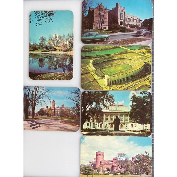 Vtg 1951 Ephemera RPPC Souvenir (6) Ohio State Univ Dextone Kodachrome Ansco SEE - Picture 1 of 12